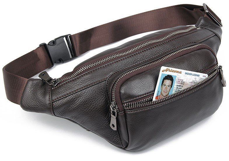Leather belt bag Vintage 14971 Brown 14971 фото