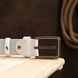Universal belt made of genuine leather Vintage 20703 White 20703 фото 7