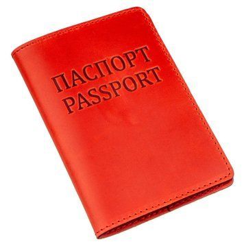 Обложка на паспорт Shvigel 13959 Crazy кожаная Красная 49394 фото