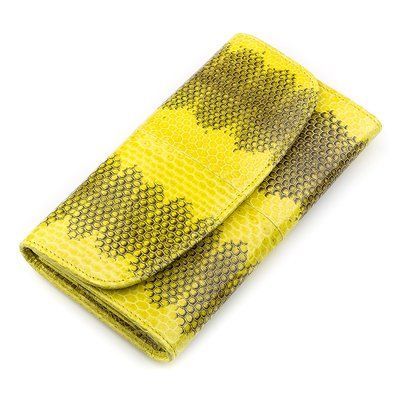 Гаманець жіночий SEA SNAKE LEATHER 18277 з натуральної шкіри морської змії Жовтий 18277 фото