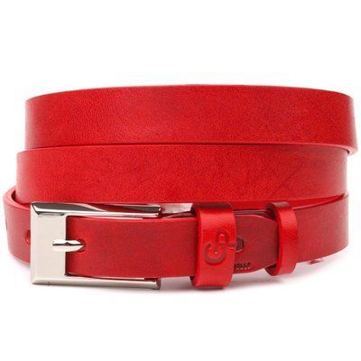 Attractive women's belt made of genuine leather Grande Pelle 21445 Red 21445 фото