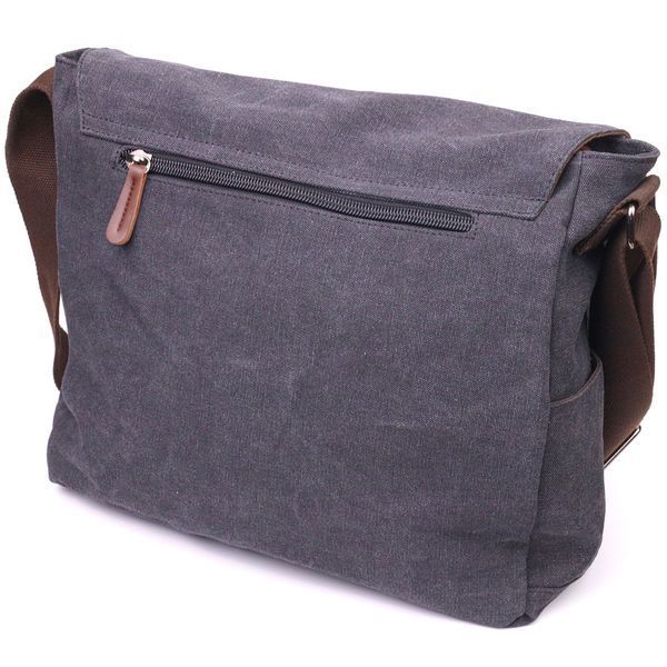 Men's laptop bag with flap, textile 21240 Vintage Black 21240 фото