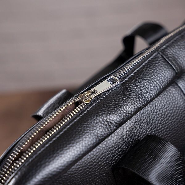 Business men's leather bag Vintage 14794 Black 14794 фото