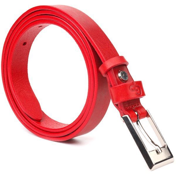 Attractive women's belt made of genuine leather Grande Pelle 21445 Red 21445 фото