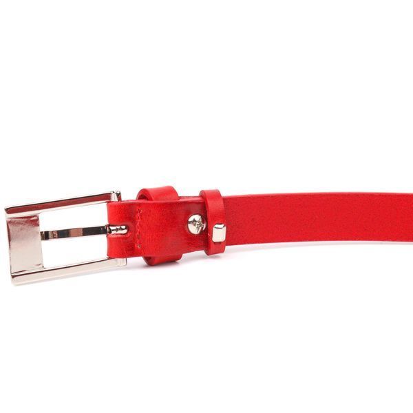 Attractive women's belt made of genuine leather Grande Pelle 21445 Red 21445 фото