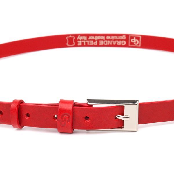 Attractive women's belt made of genuine leather Grande Pelle 21445 Red 21445 фото