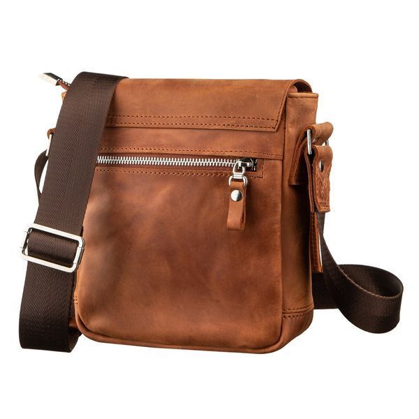 Messenger SHVIGEL 11163 made of vintage leather Red 11163 фото