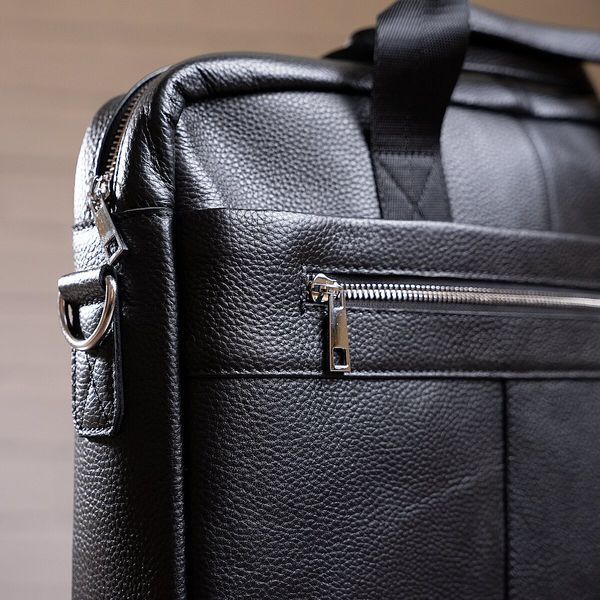 Business men's leather bag Vintage 14794 Black 14794 фото