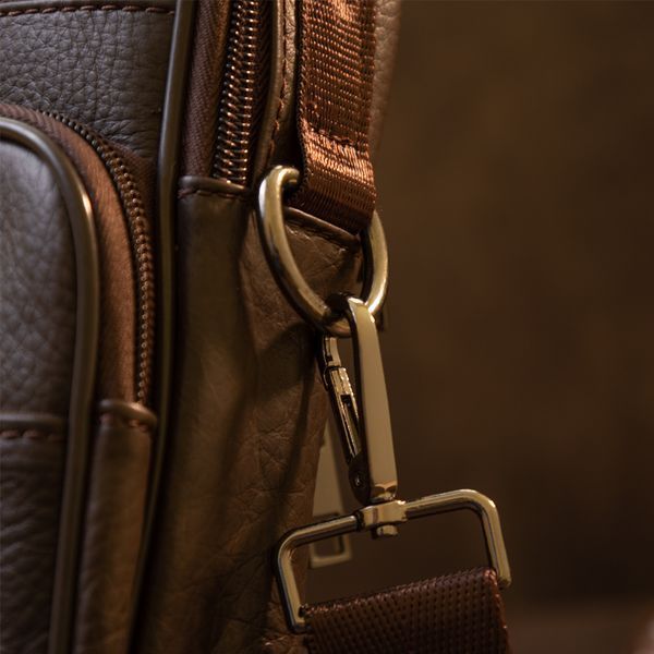 Men's vertical messenger Vintage 20436 Brown 20436 фото