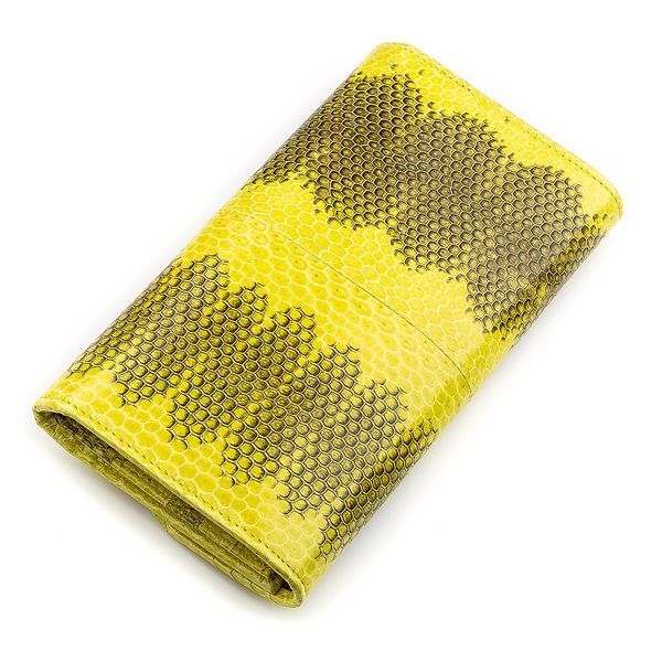 Гаманець жіночий SEA SNAKE LEATHER 18277 з натуральної шкіри морської змії Жовтий 18277 фото