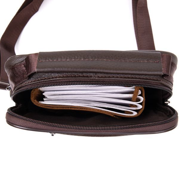 Men's vertical messenger Vintage 20436 Brown 20436 фото