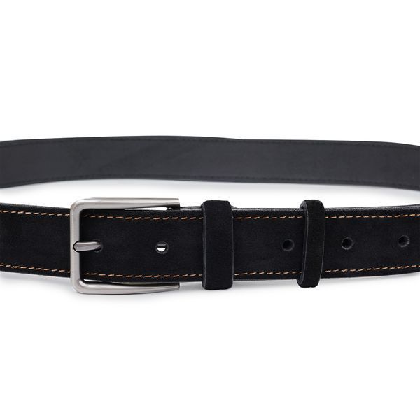 Original suede belt for men Vintage 20704 Black 20704 фото