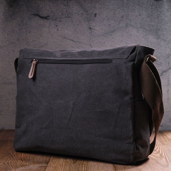 Men's laptop bag with flap, textile 21240 Vintage Black 21240 фото