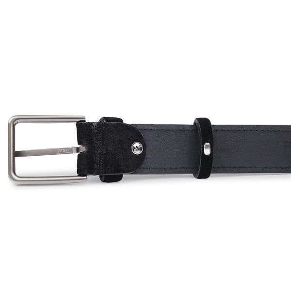 Original suede belt for men Vintage 20704 Black 20704 фото