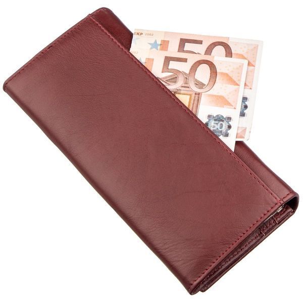 Місткий жіночий гаманець ST Leather 18877 Темно-червоний 18877 фото