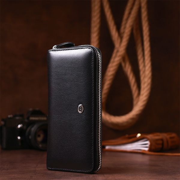 Кожаный женский клатч на молнии ST Leather 18933 Черный 18933 фото