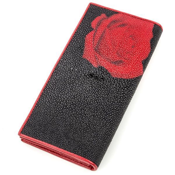 Кошелек женский STINGRAY LEATHER 18635 из натуральной кожи морского ската Черный 18635 фото