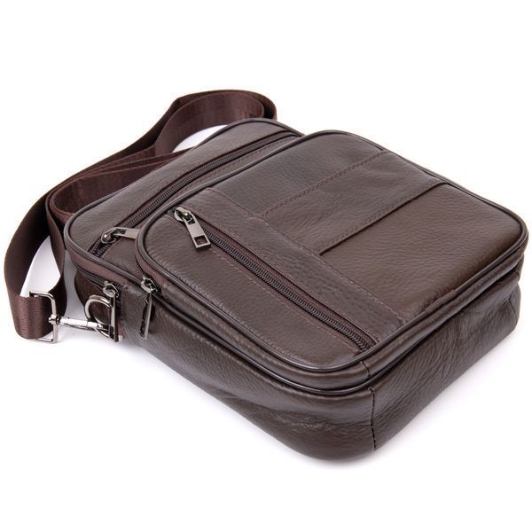 Men's vertical messenger Vintage 20436 Brown 20436 фото