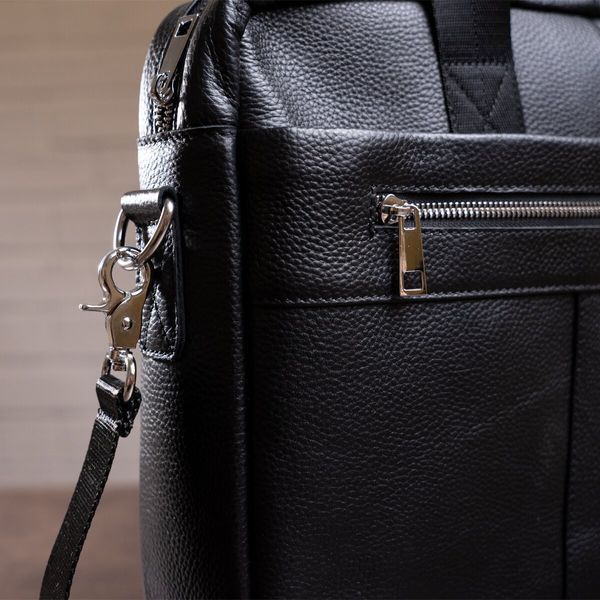 Business men's leather bag Vintage 14794 Black 14794 фото