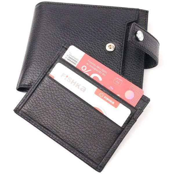 Classic men's wallet made of genuine leather KARYA 21066 Black 21066 фото