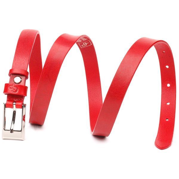 Attractive women's belt made of genuine leather Grande Pelle 21445 Red 21445 фото