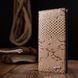 Вертикальный женский кошелек из натуральной фактурной кожи под змею KARYA 21016 Бежевый 21016 фото 7
