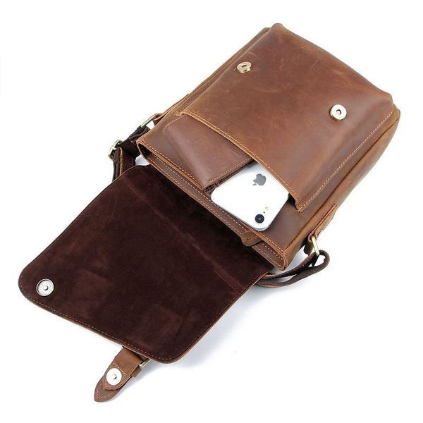 Leather men's bag Vintage 20206 Brown 20206 фото