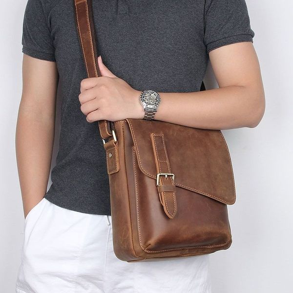 Leather men's bag Vintage 20206 Brown 20206 фото