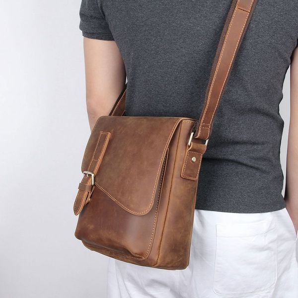 Leather men's bag Vintage 20206 Brown 20206 фото