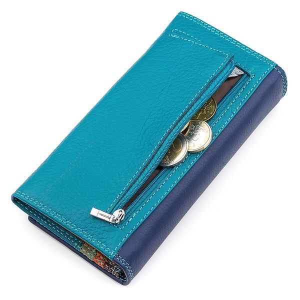 Кошелек женский ST Leather 18362 (SB634) из натуральной кожи Синий 18362 фото