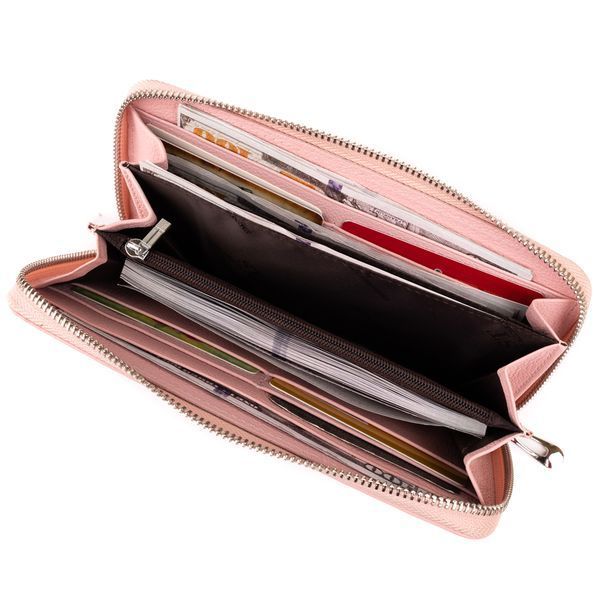 Spacious women's leather clutch with zipper ST Leather 19279 Pink 19279 фото
