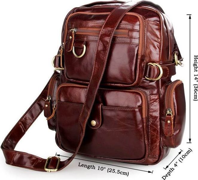 Backpack Vintage 14520 leather Brown 20716 фото