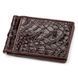 Затискач CROCODILE LEATHER 18052 з натуральної шкіри крокодила Коричневий 18052 фото 1