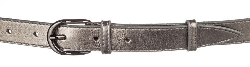 Leather belt MAYBIK 15235 Metallic gray 20676 фото