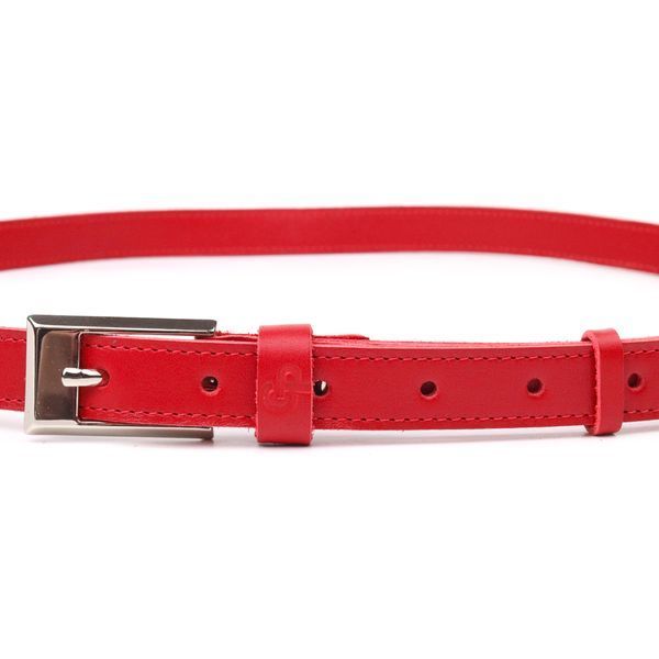 High-quality women's belt made of genuine leather Grande Pelle 21446 Red 21446 фото