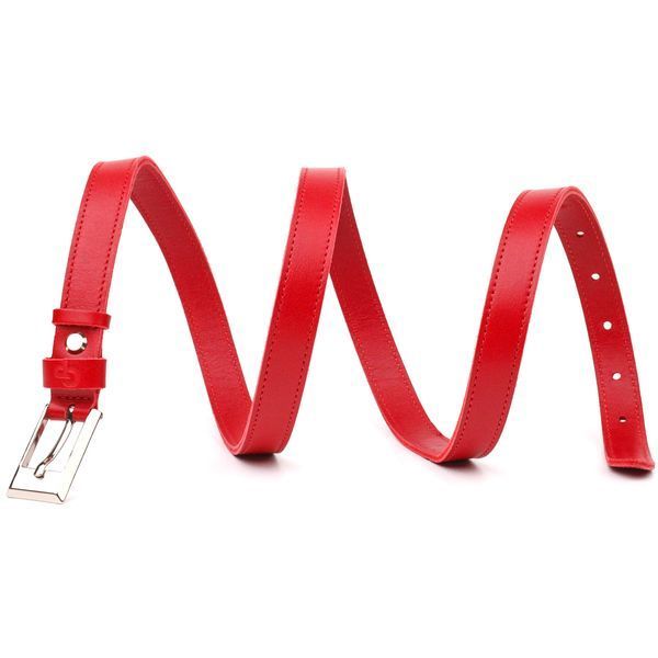 High-quality women's belt made of genuine leather Grande Pelle 21446 Red 21446 фото