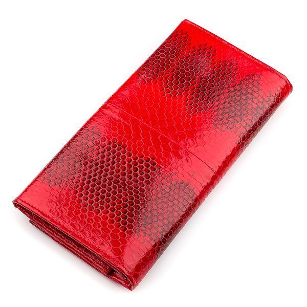 Гаманець жіночий SEA SNAKE LEATHER 18278 з натуральної шкіри морської змії Червоний 18278 фото