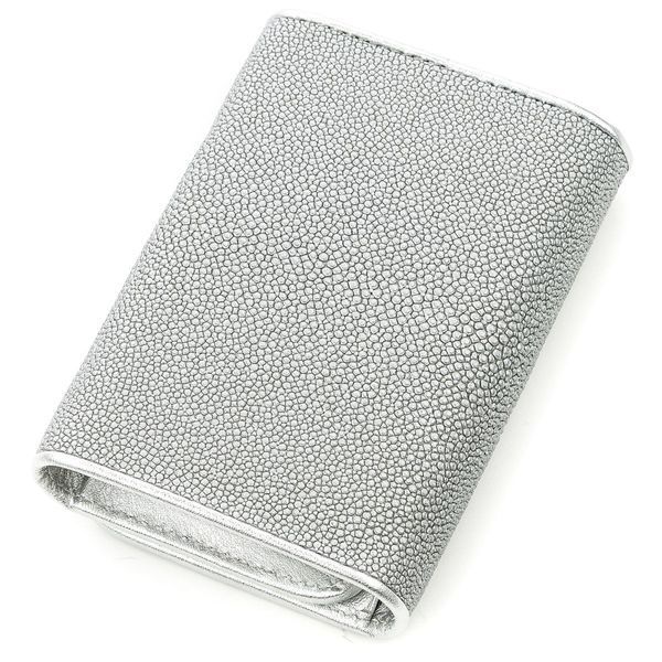 Кошелек вертикальный женский STINGRAY LEATHER 18636 из натуральной кожи морского ската Серебристый 18636 фото