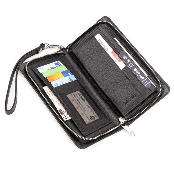 Men's clutch KARYA 17141 leather Black 17141 фото