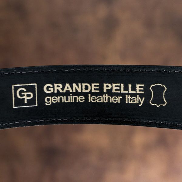 Ремінь чоловічий з натуральної шкіри GRANDE PELLE 00241 Чорний 00241 фото