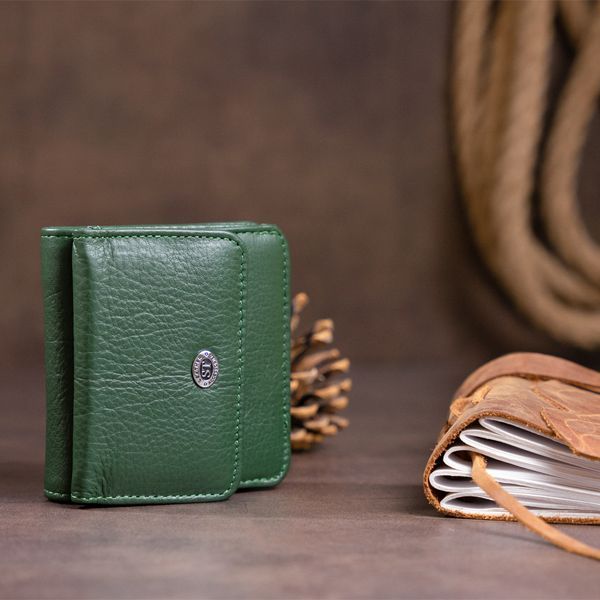 Маленький кошелек на кнопке женский ST Leather 19233 Зеленый 19233 фото