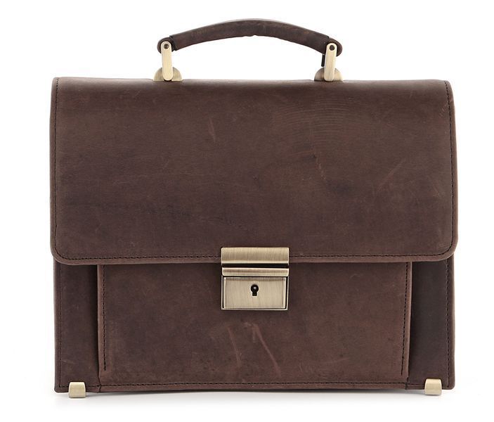 Purse SHVIGEL 00760 made of vintage leather Brown 00760 фото