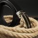 Ремень мужской с автоматической пряжкой и черными вставками Vintage 20281 Черный 20281 фото 6