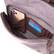 Spacious horizontal men's laptop bag made of textile 21241 Vintage Gray 21241 фото 6