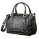 Women's bag CROCODILE LEATHER 18618 made of genuine crocodile leather Black 18618 фото 1