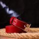 High-quality women's belt made of genuine leather Grande Pelle 21446 Red 21446 фото 8