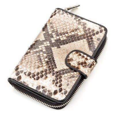 Портмоне SNAKE LEATHER 18180 з натуральної шкіри пітона Коричневе 18180 фото