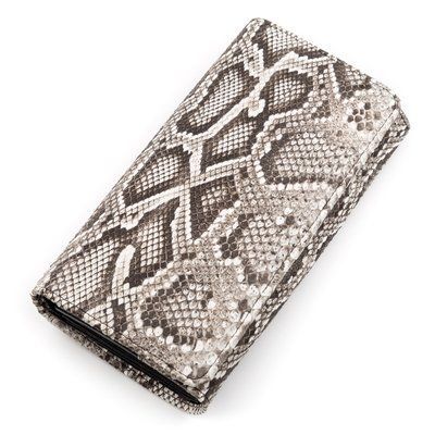 Кошелек женский SNAKE LEATHER 18211 из натуральной кожи питона Серый 18211 фото