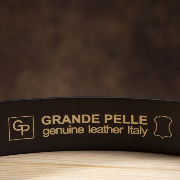 Reliable Italian leather belt GRANDE PELLE 00242 Brown 00242 фото