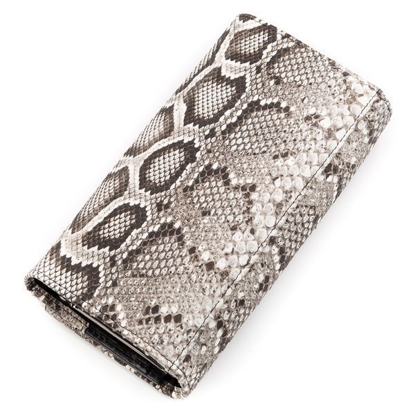 Кошелек женский SNAKE LEATHER 18211 из натуральной кожи питона Серый 18211 фото